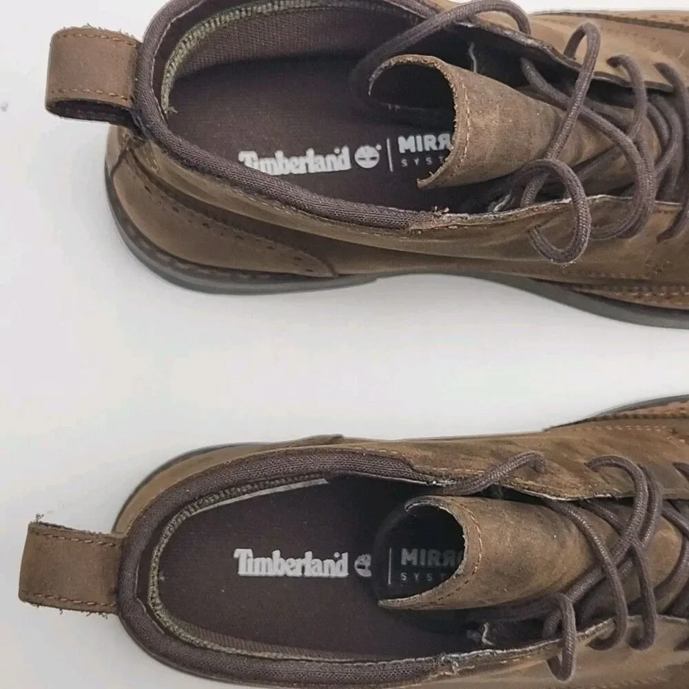 Timberland Boots Ankle Squall Canyon Wing Tip Chukka Men Sz 10 Brown Waterproof
